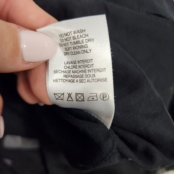 IRO  Carmel 16 W lace up chiffoncriss cross lace  black sheer skirts size 42 - Picture 13 of 13